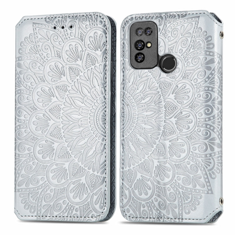 For Doogee X96 Pro Blooming Mandala Embossed Pattern Magnetic Horizontal Flip Leather Case with Holder & Card Slots & Wallet
