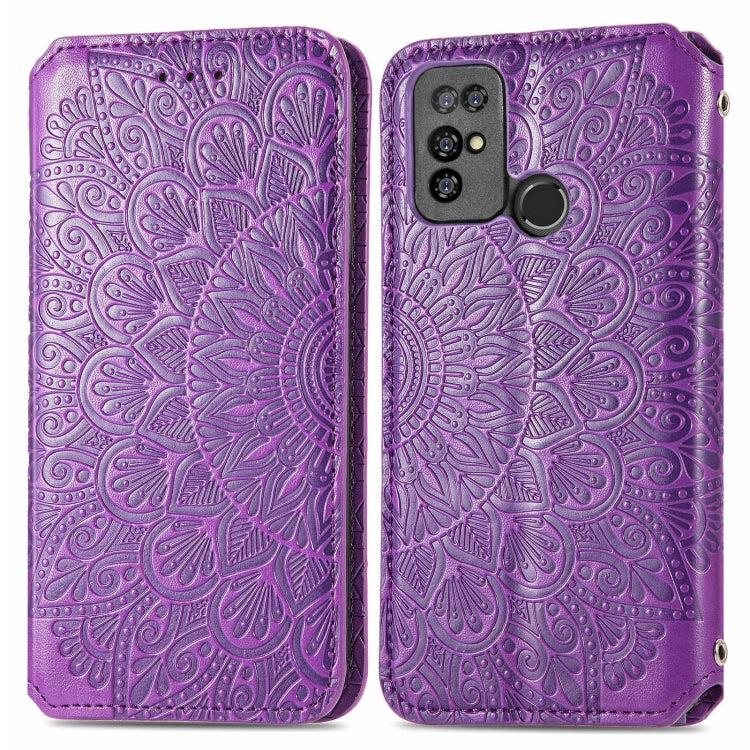 For Doogee X96 Pro Blooming Mandala Embossed Pattern Magnetic Horizontal Flip Leather Case with Holder & Card Slots & Wallet
