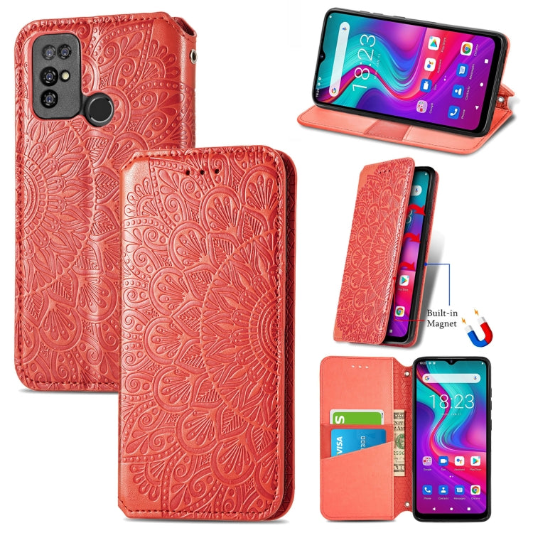 For Doogee X96 Pro Blooming Mandala Embossed Pattern Magnetic Horizontal Flip Leather Case with Holder & Card Slots & Wallet