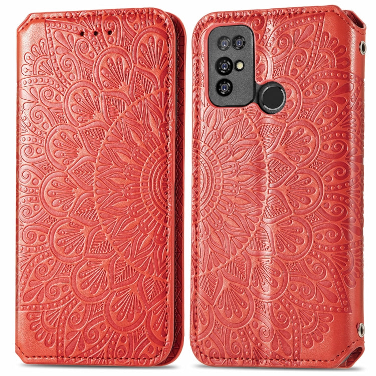 For Doogee X96 Pro Blooming Mandala Embossed Pattern Magnetic Horizontal Flip Leather Case with Holder & Card Slots & Wallet