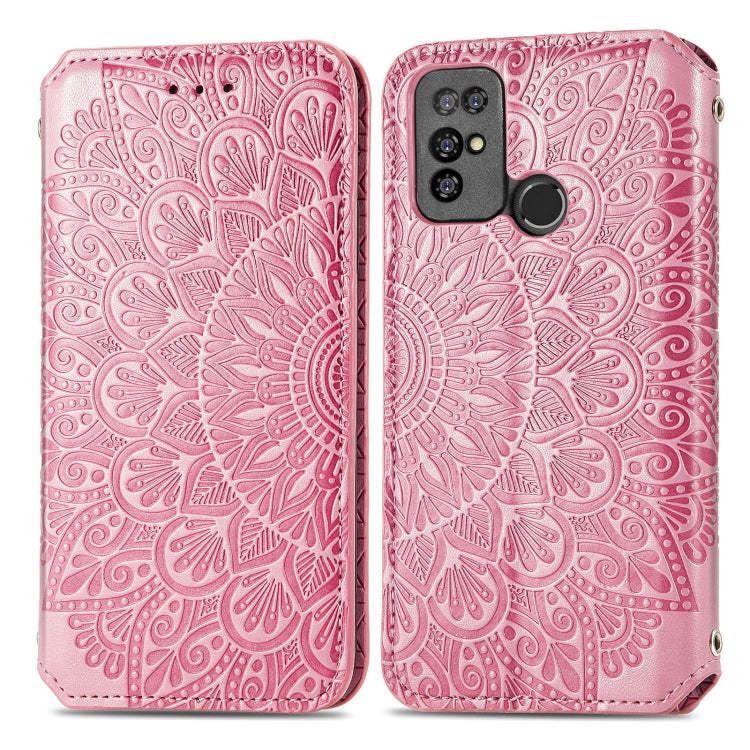 For Doogee X96 Pro Blooming Mandala Embossed Pattern Magnetic Horizontal Flip Leather Case with Holder & Card Slots & Wallet
