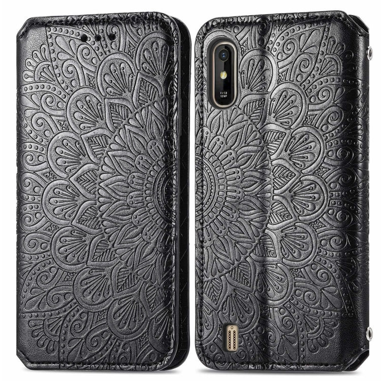 For Wiko Y81 Blooming Mandala Embossed Pattern Magnetic Horizontal Flip Leather Case with Holder & Card Slots & Wallet