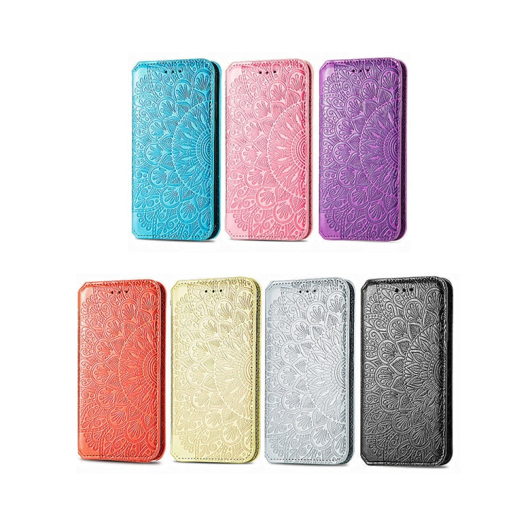 For Wiko Y81 Blooming Mandala Embossed Pattern Magnetic Horizontal Flip Leather Case with Holder & Card Slots & Wallet