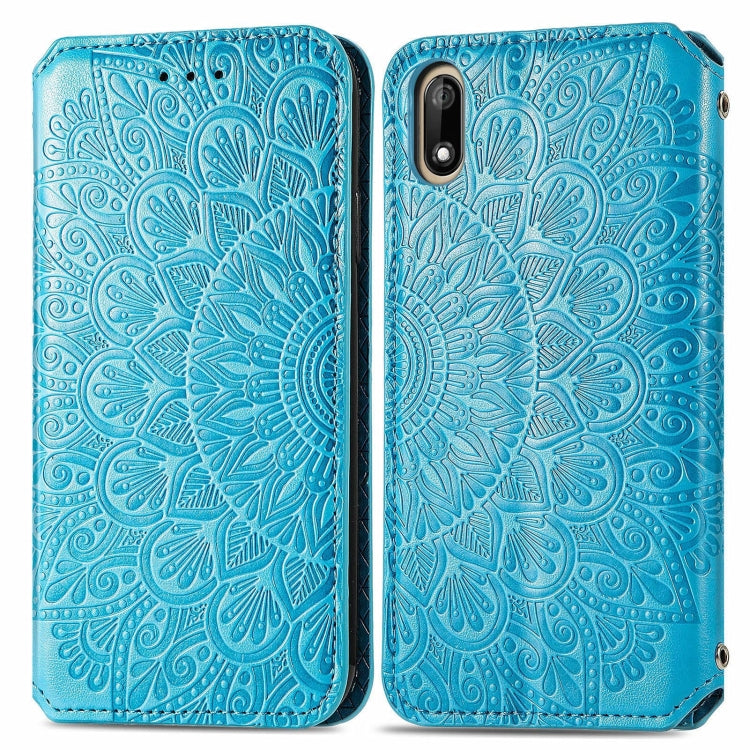 For Wiko Jerry 4 Blooming Mandala Embossed Pattern Magnetic Horizontal Flip Leather Case with Holder & Card Slots & Wallet