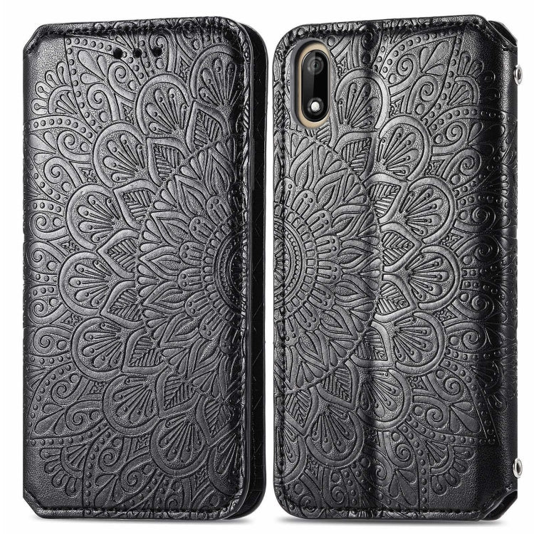 For Wiko Jerry 4 Blooming Mandala Embossed Pattern Magnetic Horizontal Flip Leather Case with Holder & Card Slots & Wallet