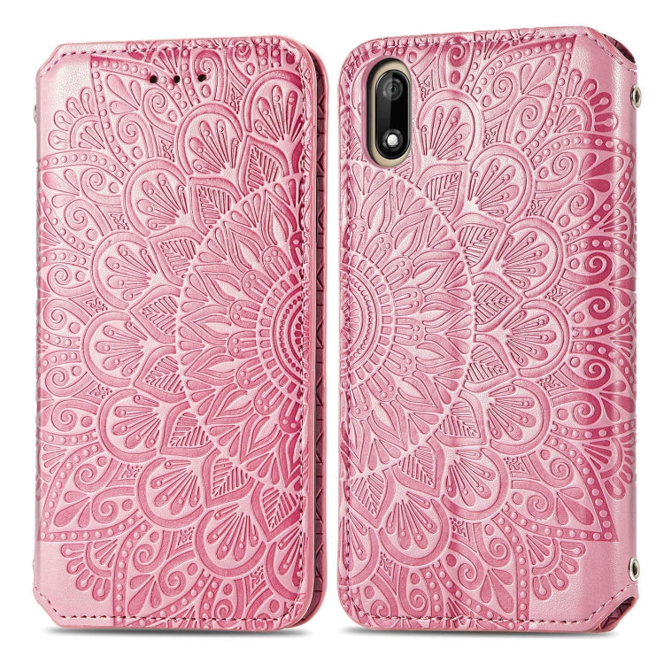 For Wiko Jerry 4 Blooming Mandala Embossed Pattern Magnetic Horizontal Flip Leather Case with Holder & Card Slots & Wallet