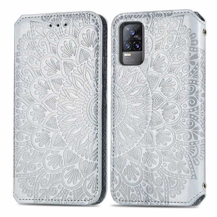For vivo V21e 4G Blooming Mandala Embossed Pattern Magnetic Horizontal Flip Leather Case with Holder & Card Slots & Wallet