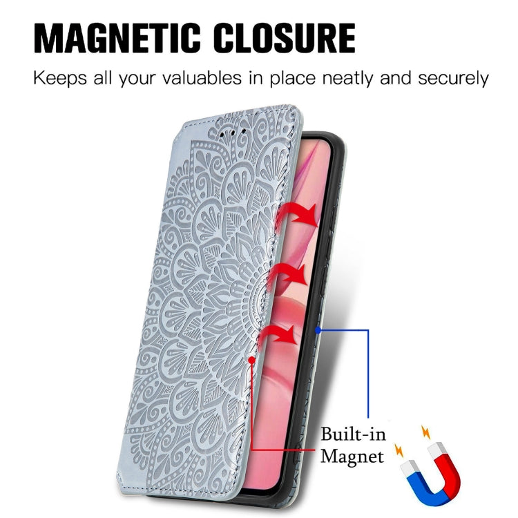 For Infinix Hot 10 Lite Blooming Mandala Embossed Pattern Magnetic Horizontal Flip Leather Case with Holder & Card Slots & Wallet