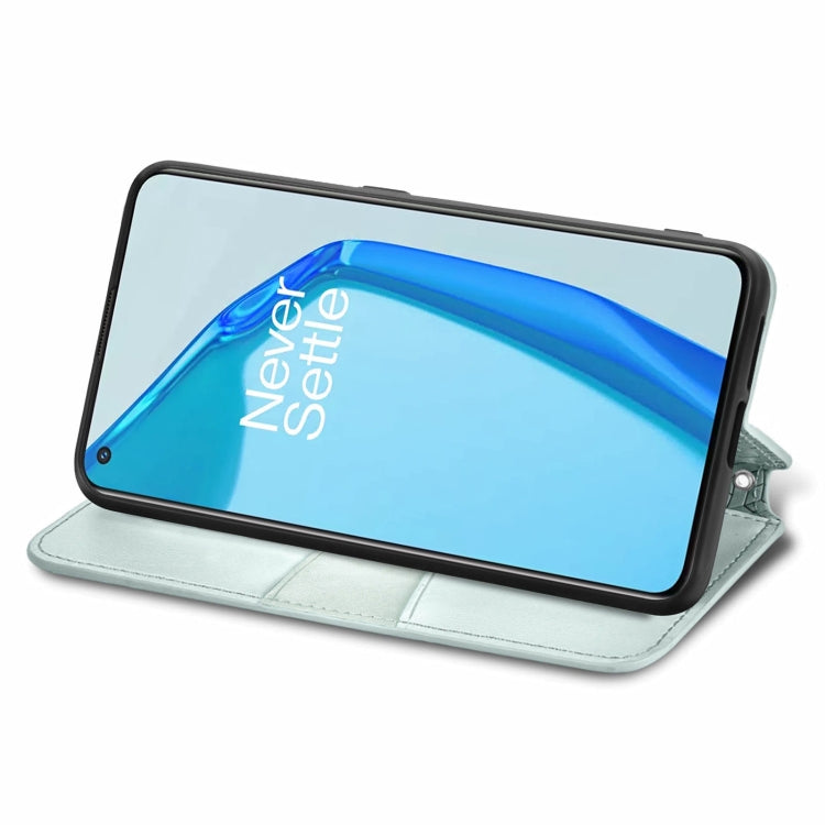 For OnePlus 9R Blooming Mandala Embossed Pattern Magnetic Horizontal Flip Leather Case with Holder & Card Slots & Wallet