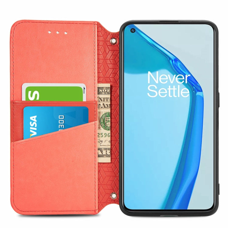 For OnePlus 9R Blooming Mandala Embossed Pattern Magnetic Horizontal Flip Leather Case with Holder & Card Slots & Wallet