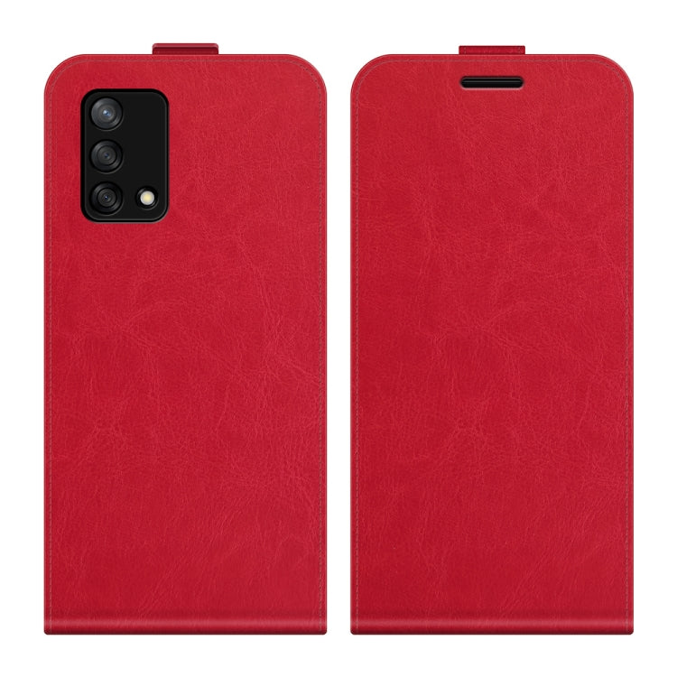 For OPPO F19 / A74 4G R64 Texture Single Vertical Flip Leather Protective Case with Card Slots & Photo Frame