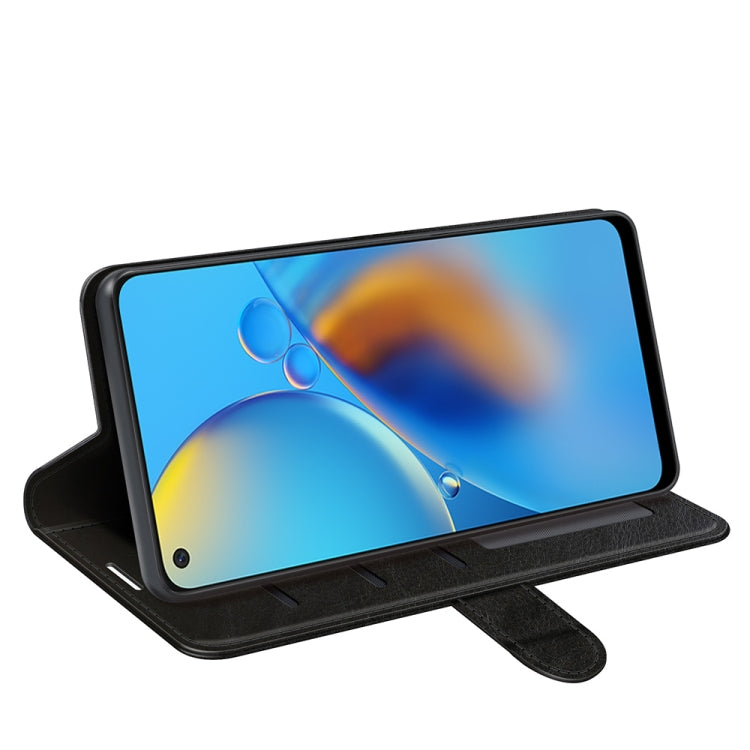 For OPPO F19 / A74 4G R64 Texture Single Horizontal Flip Protective Case with Holder & Card Slots & Wallet& Photo Frame