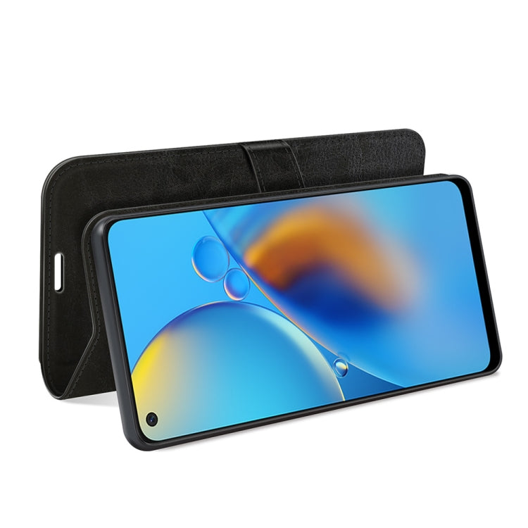 For OPPO F19 / A74 4G R64 Texture Single Horizontal Flip Protective Case with Holder & Card Slots & Wallet& Photo Frame