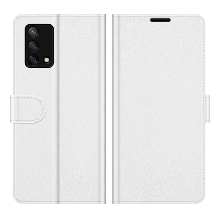 For OPPO F19 / A74 4G R64 Texture Single Horizontal Flip Protective Case with Holder & Card Slots & Wallet& Photo Frame