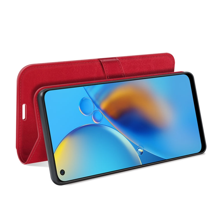 For OPPO F19 / A74 4G R64 Texture Single Horizontal Flip Protective Case with Holder & Card Slots & Wallet& Photo Frame