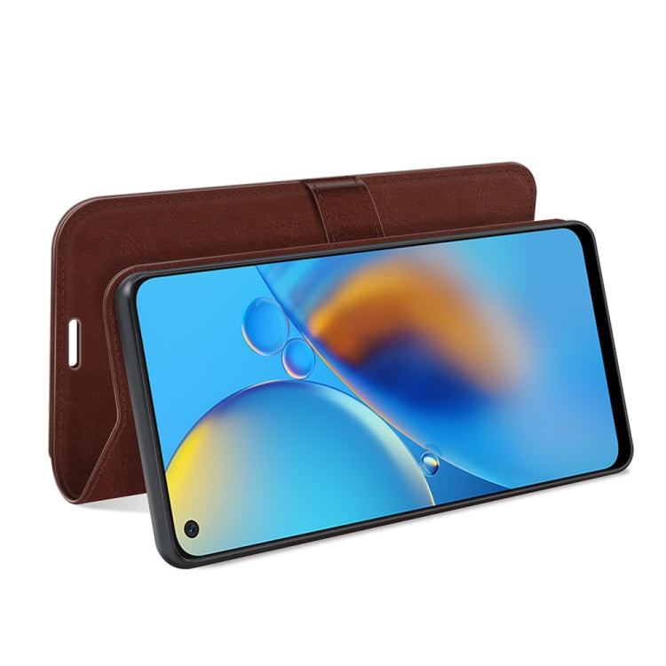 For OPPO F19 / A74 4G R64 Texture Single Horizontal Flip Protective Case with Holder & Card Slots & Wallet& Photo Frame