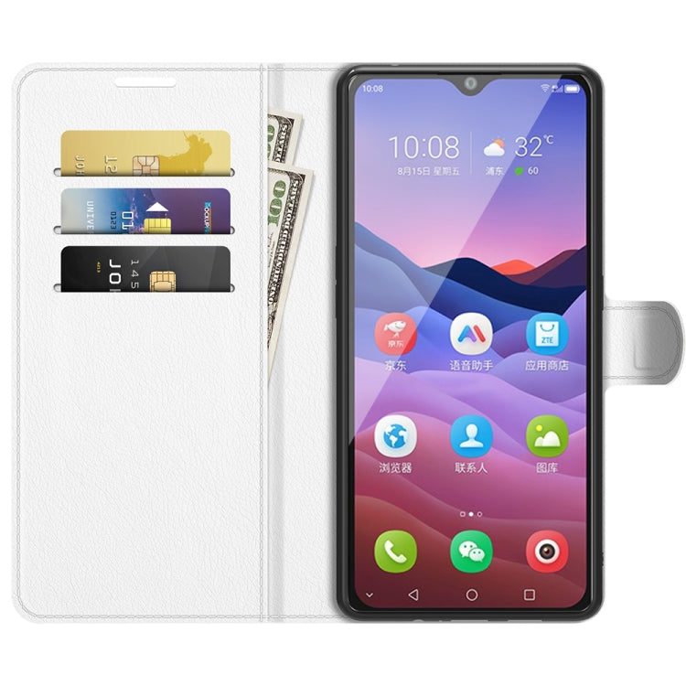 For ZTE Blade V2020 Smart Litchi Texture Horizontal Flip Protective Case with Holder & Card Slots & Wallet
