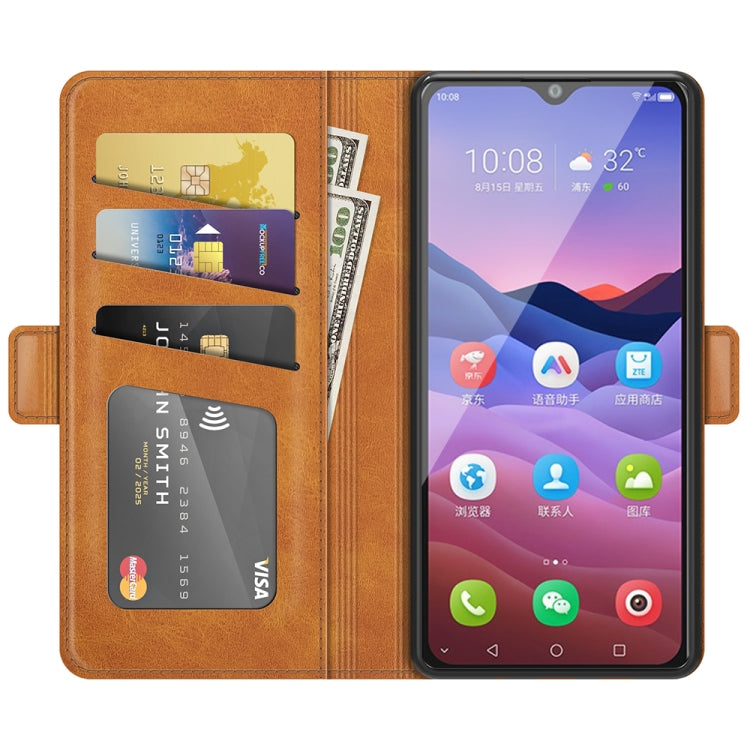 For ZTE Blade V2020 Smart Dual-side Magnetic Buckle Horizontal Flip Leather Case with Holder & Card Slots & Wallet