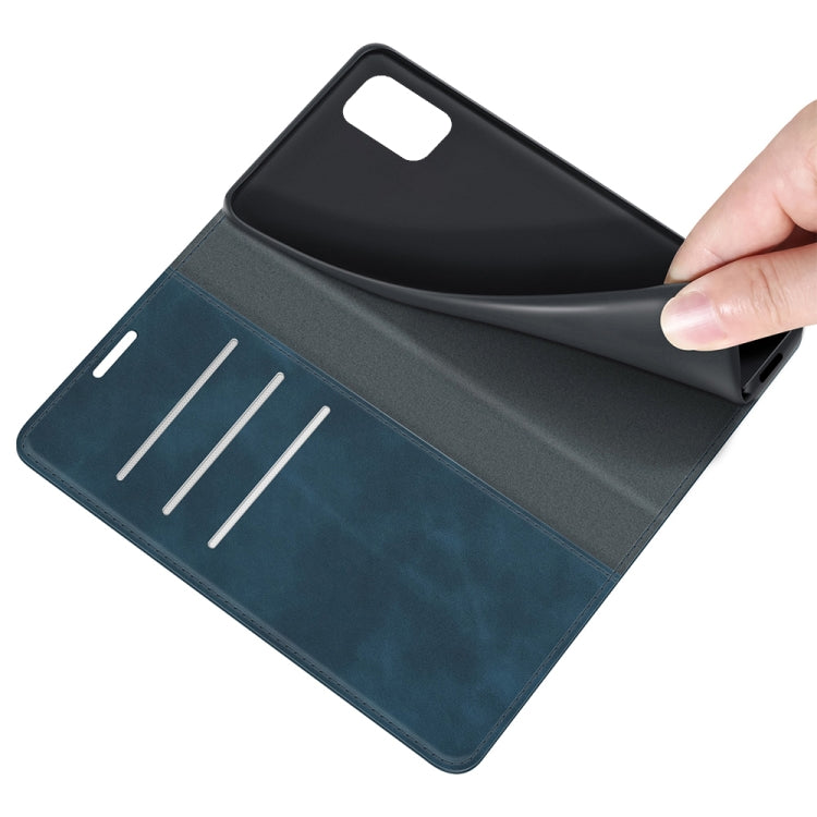 For ZTE Blade V2020 Smart Retro-skin Business Magnetic Suction Leather Case with Holder & Card Slots & Wallet