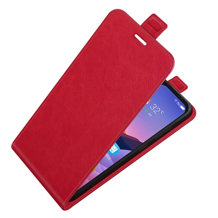 For ZTE Blade V2020 Smart R64 Texture Single Vertical Flip Leather Protective Case with Card Slots & Photo Frame