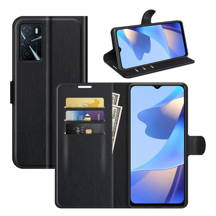 For OPPO A16 Litchi Texture Horizontal Flip Protective Case with Holder & Card Slots & Wallet