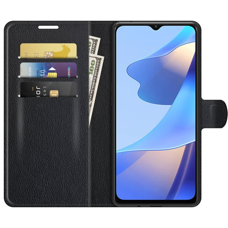 For OPPO A16 Litchi Texture Horizontal Flip Protective Case with Holder & Card Slots & Wallet