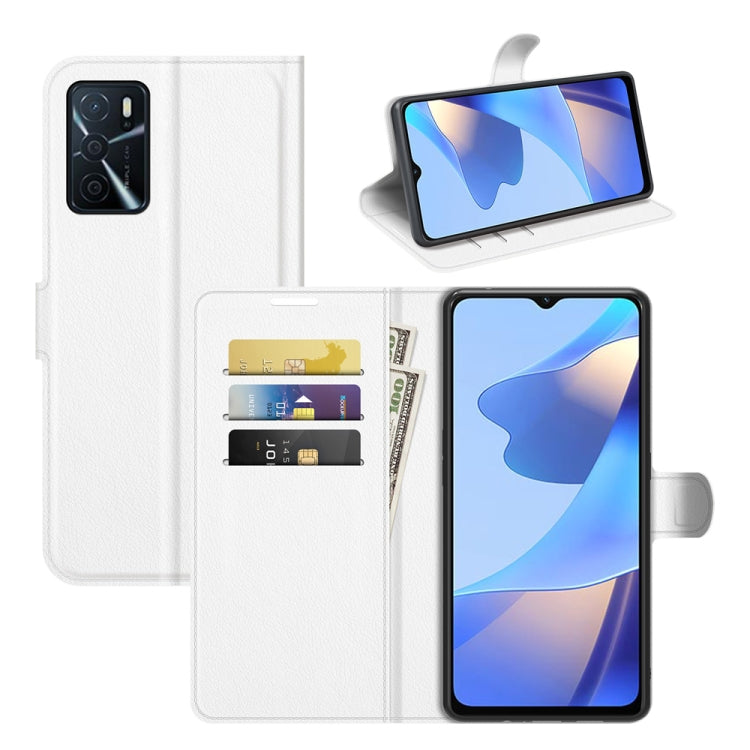 For OPPO A16 Litchi Texture Horizontal Flip Protective Case with Holder & Card Slots & Wallet
