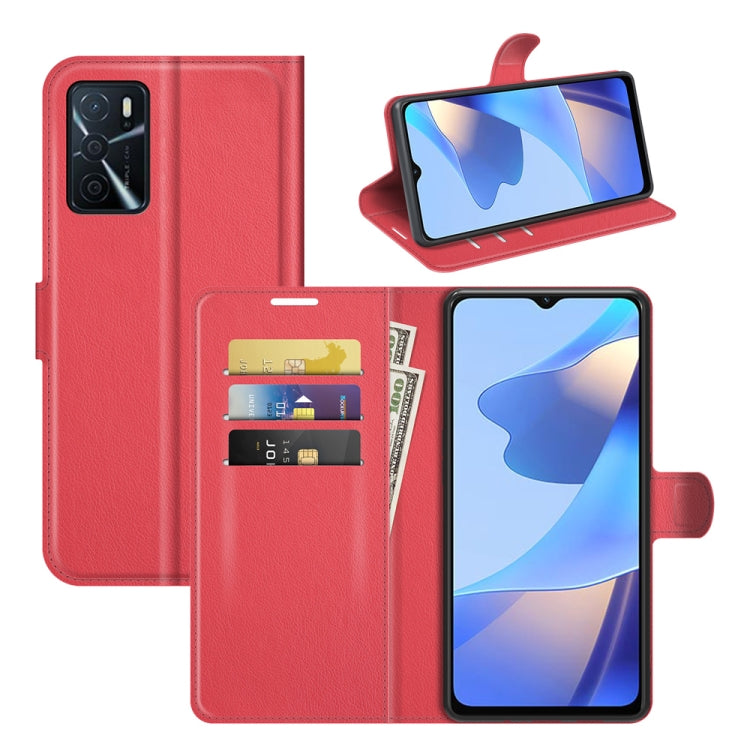 For OPPO A16 Litchi Texture Horizontal Flip Protective Case with Holder & Card Slots & Wallet