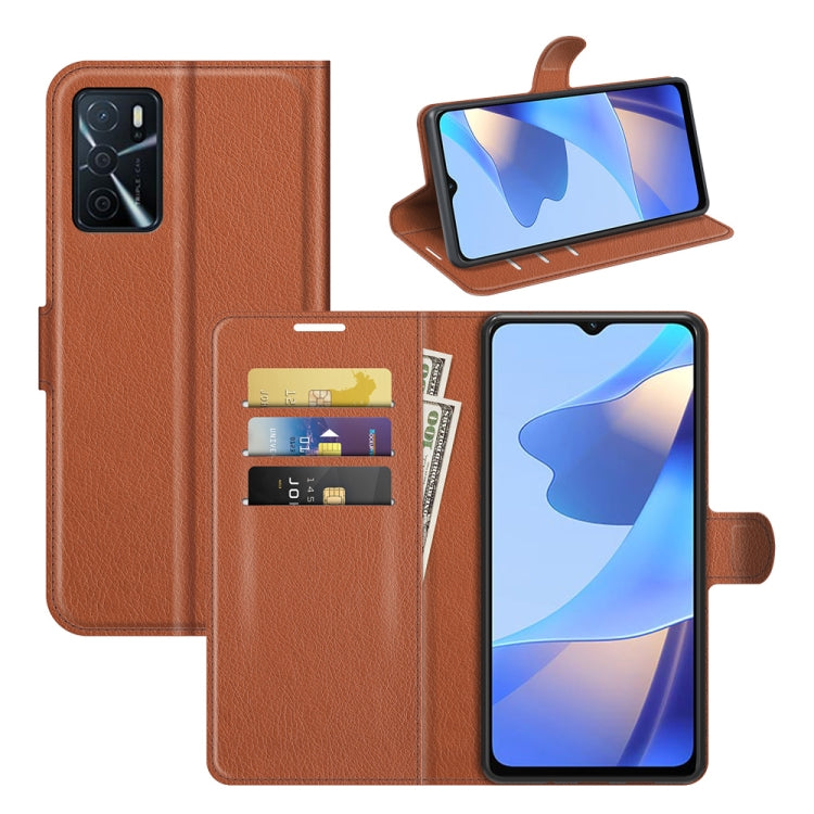 For OPPO A16 Litchi Texture Horizontal Flip Protective Case with Holder & Card Slots & Wallet