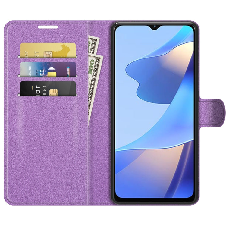 For OPPO A16 Litchi Texture Horizontal Flip Protective Case with Holder & Card Slots & Wallet