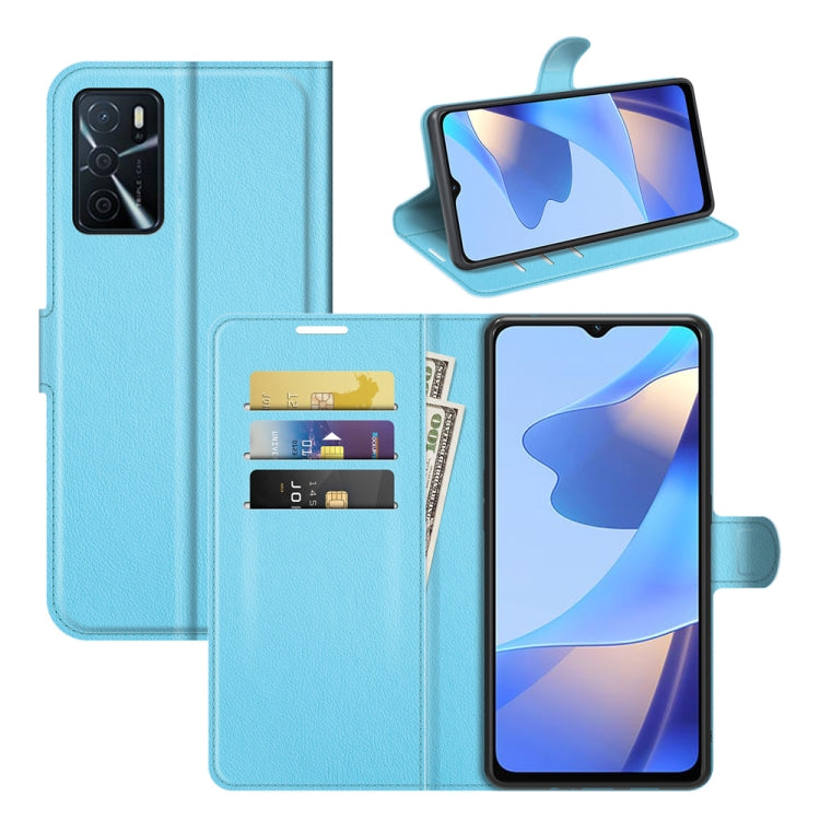 For OPPO A16 Litchi Texture Horizontal Flip Protective Case with Holder & Card Slots & Wallet