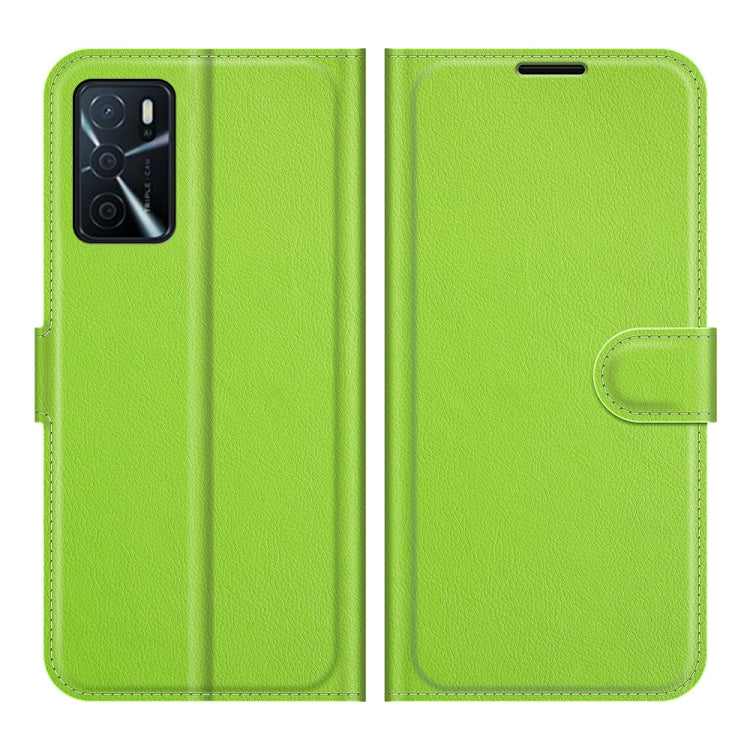 For OPPO A16 Litchi Texture Horizontal Flip Protective Case with Holder & Card Slots & Wallet