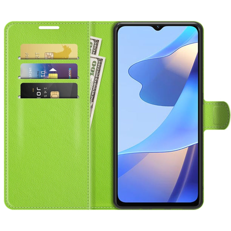 For OPPO A16 Litchi Texture Horizontal Flip Protective Case with Holder & Card Slots & Wallet