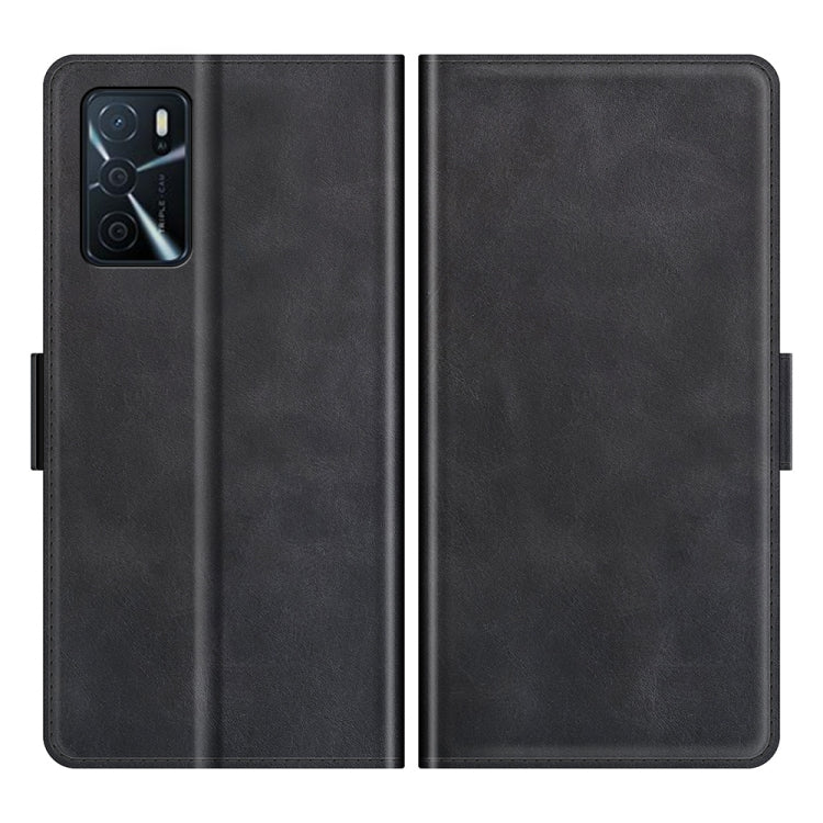 For OPPO A16 Dual-side Magnetic Buckle Horizontal Flip Leather Case with Holder & Card Slots & Wallet