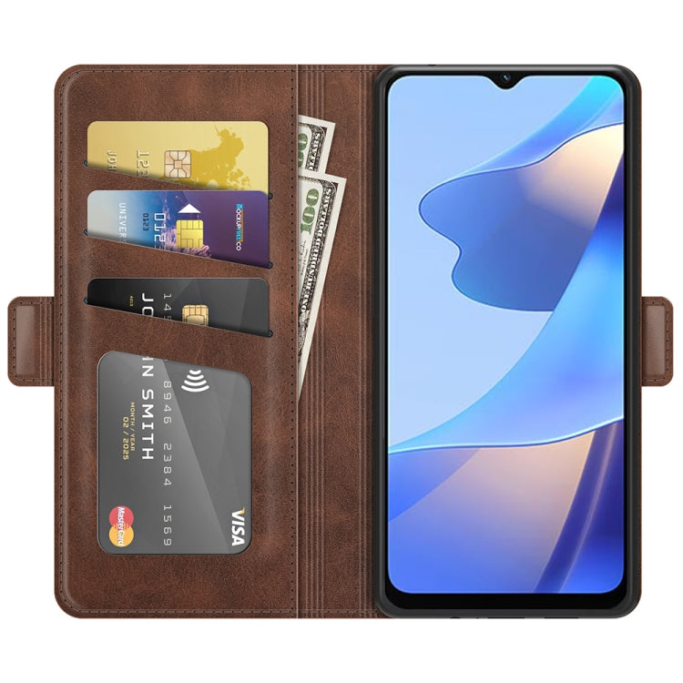 For OPPO A16 Dual-side Magnetic Buckle Horizontal Flip Leather Case with Holder & Card Slots & Wallet