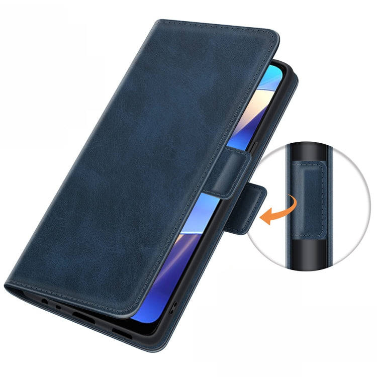 For OPPO A16 Dual-side Magnetic Buckle Horizontal Flip Leather Case with Holder & Card Slots & Wallet