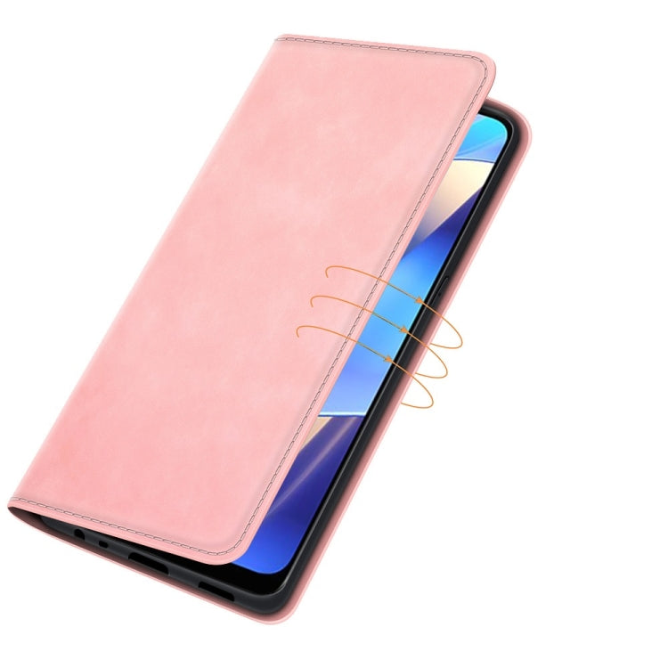 For OPPO A16 Retro-skin Business Magnetic Suction Leather Case with Holder & Card Slots & Wallet