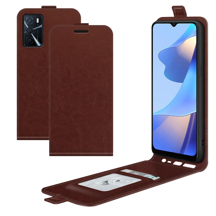 For OPPO A16 R64 Texture Single Vertical Flip Leather Protective Case with Card Slots & Photo Frame