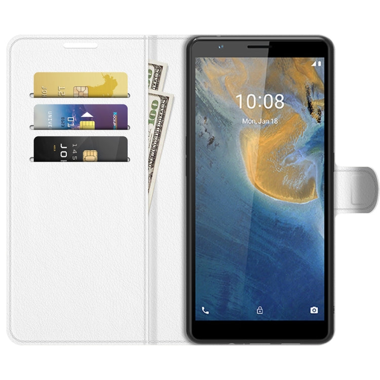 For ZTE Blade A31 Litchi Texture Horizontal Flip Protective Case with Holder & Card Slots & Wallet