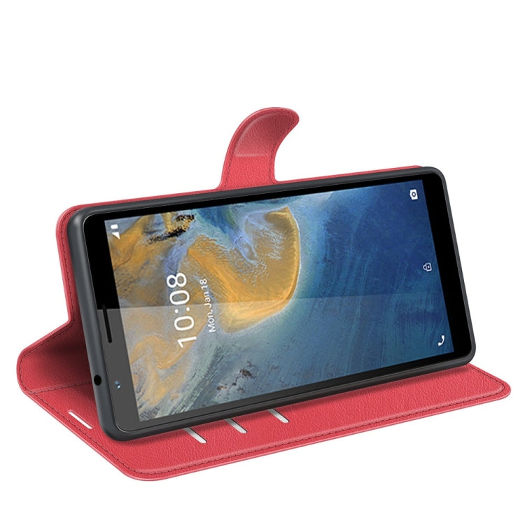 For ZTE Blade A31 Litchi Texture Horizontal Flip Protective Case with Holder & Card Slots & Wallet