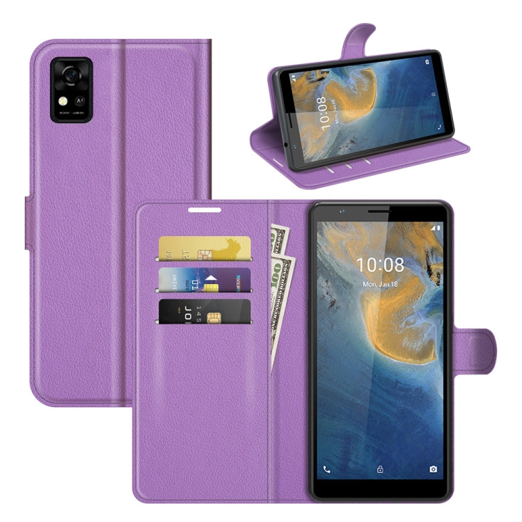 For ZTE Blade A31 Litchi Texture Horizontal Flip Protective Case with Holder & Card Slots & Wallet