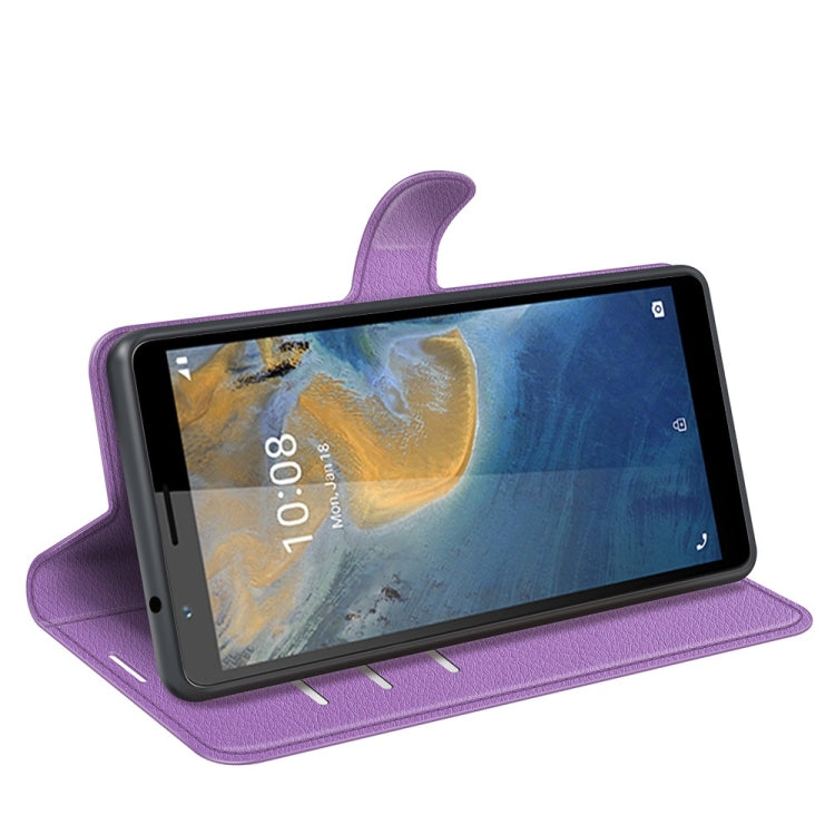 For ZTE Blade A31 Litchi Texture Horizontal Flip Protective Case with Holder & Card Slots & Wallet