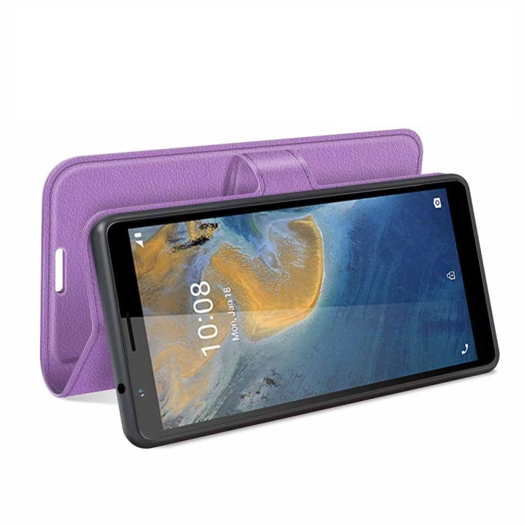 For ZTE Blade A31 Litchi Texture Horizontal Flip Protective Case with Holder & Card Slots & Wallet