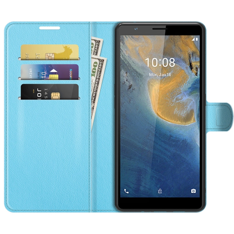 For ZTE Blade A31 Litchi Texture Horizontal Flip Protective Case with Holder & Card Slots & Wallet