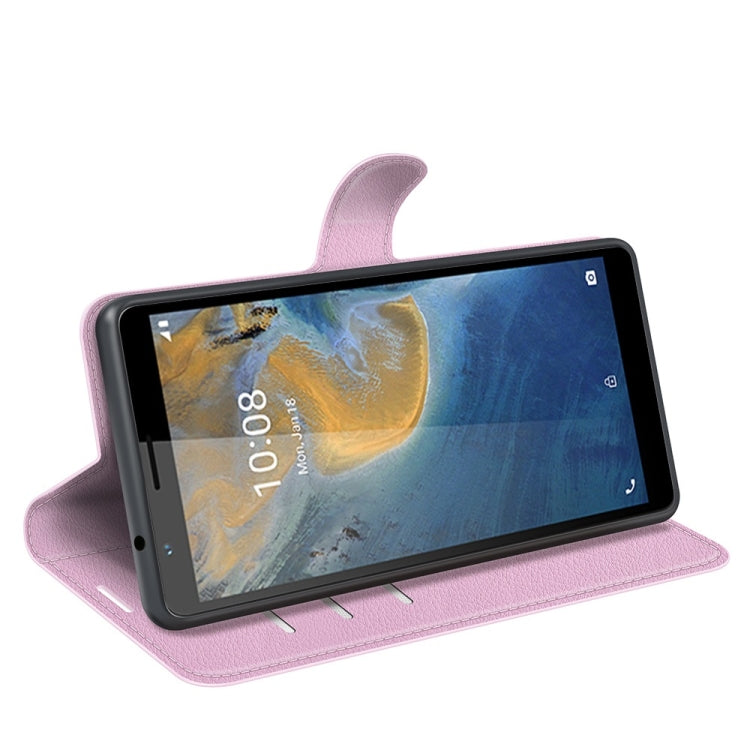 For ZTE Blade A31 Litchi Texture Horizontal Flip Protective Case with Holder & Card Slots & Wallet