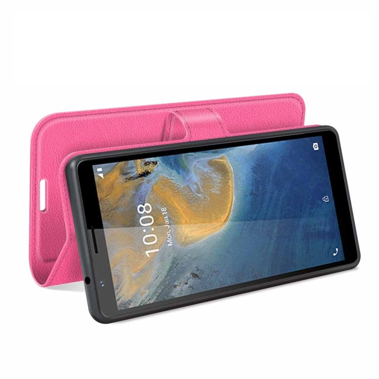 For ZTE Blade A31 Litchi Texture Horizontal Flip Protective Case with Holder & Card Slots & Wallet