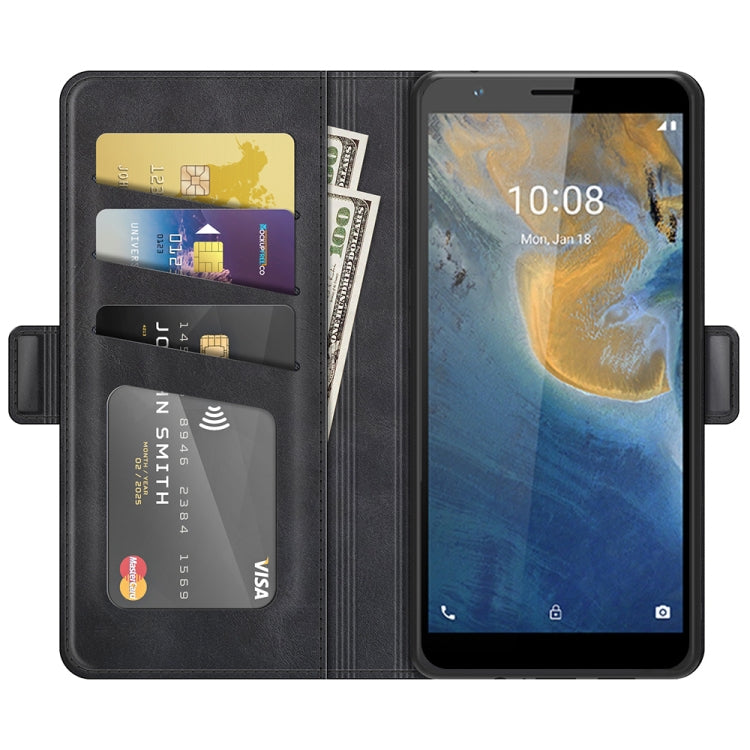 For ZTE Blade A31 Dual-side Magnetic Buckle Horizontal Flip Leather Case with Holder & Card Slots & Wallet