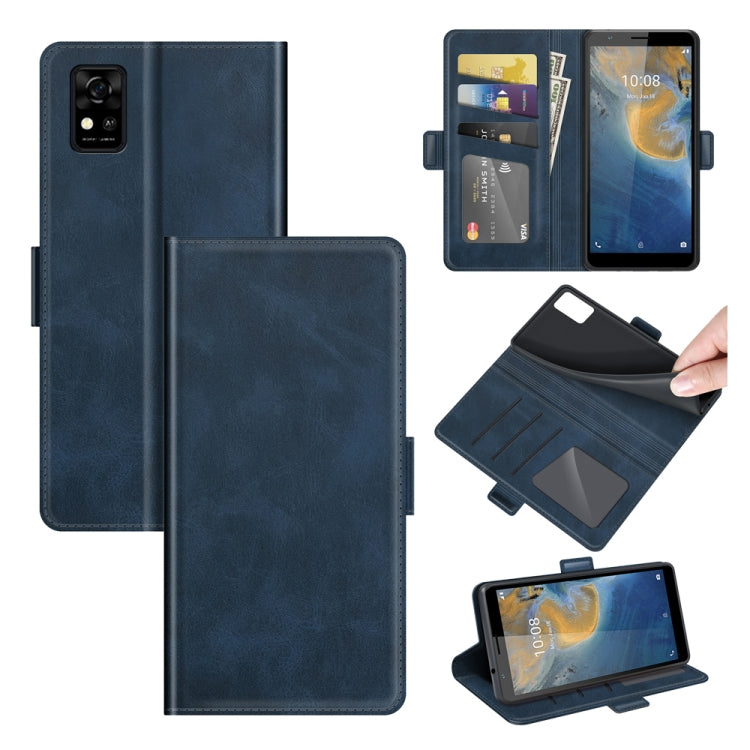 For ZTE Blade A31 Dual-side Magnetic Buckle Horizontal Flip Leather Case with Holder & Card Slots & Wallet