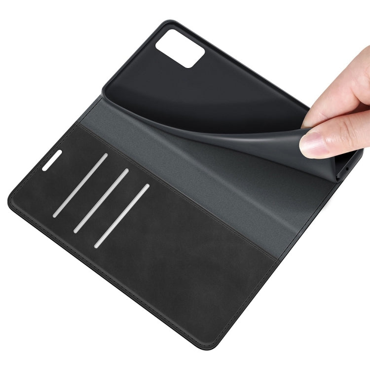 For ZTE Blade A31 Retro-skin Business Magnetic Suction Leather Case with Holder & Card Slots & Wallet