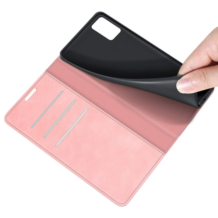 For ZTE Blade A31 Retro-skin Business Magnetic Suction Leather Case with Holder & Card Slots & Wallet